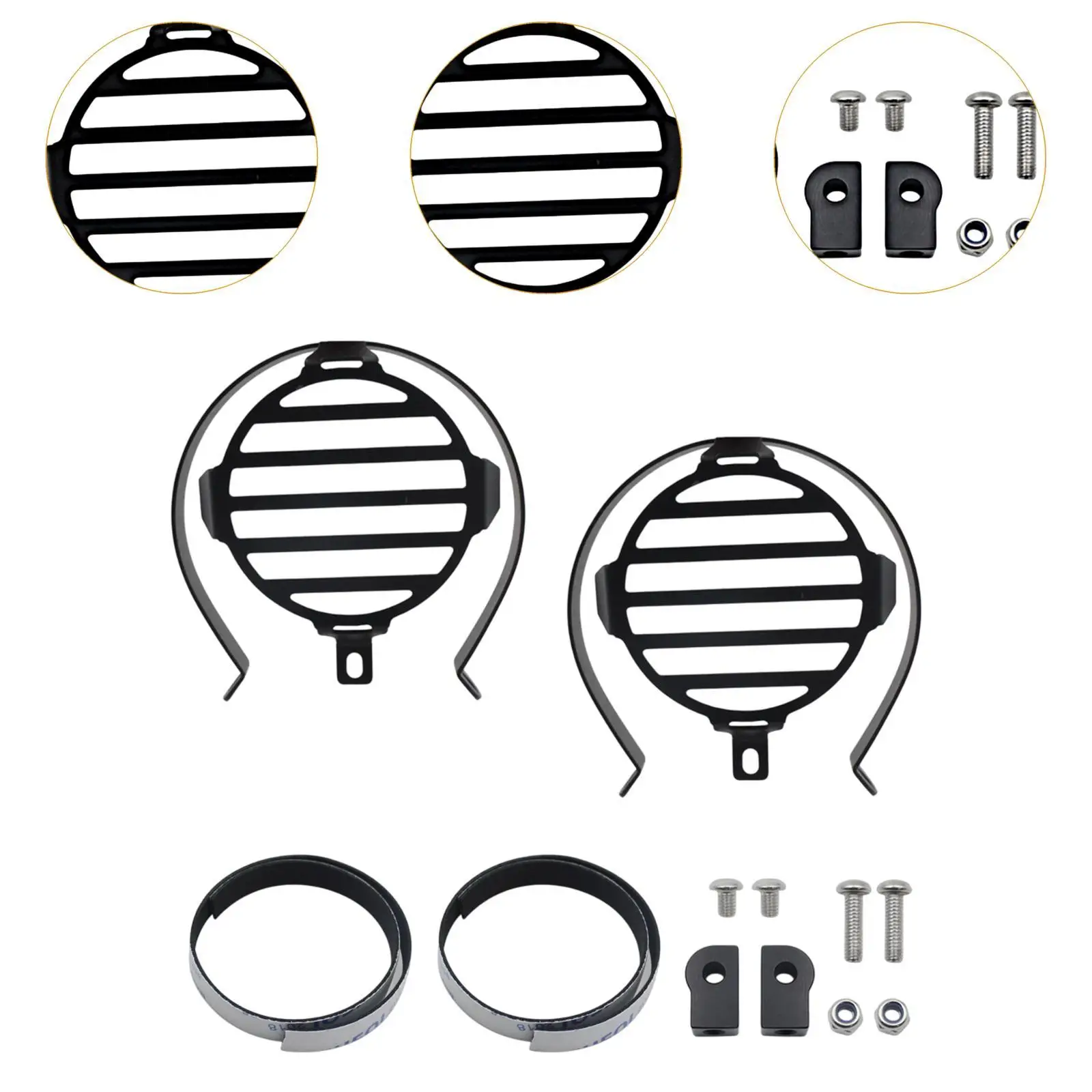 قطعتان من أغطية مصابيح الضباب للدراجات النارية تحل محل قطع الغيار الاحترافية