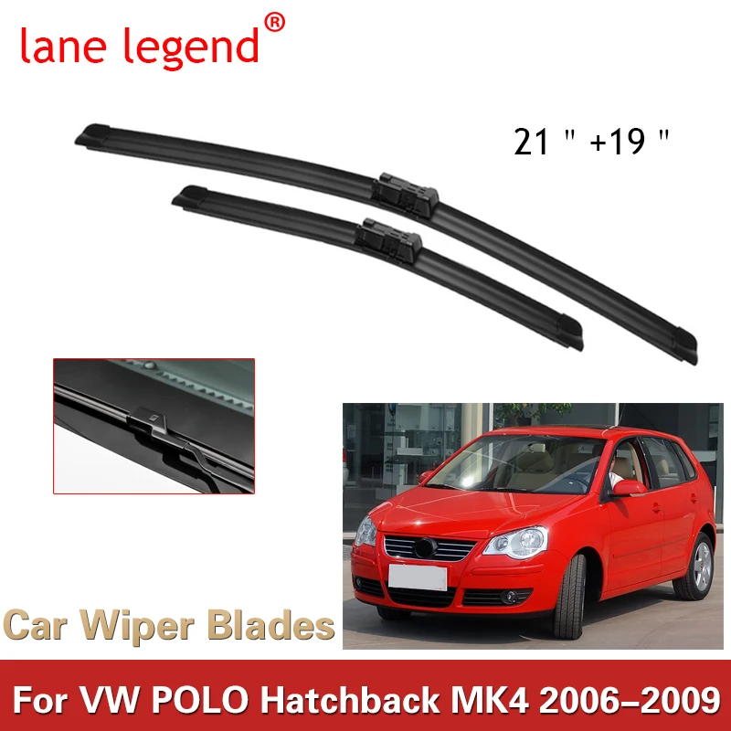 Car Wiper Blades for Volkswagen VW POLO Hatchback MK4 2006 2007 2008 2009 9N3 Front Windscreen Windshield Brush Car Accessories