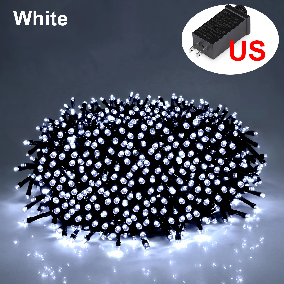 110V 220V LED-kerstverlichting Fairy Garland String Light 10M-100M EU / US-stekker voor buitentuin Vakantie Nieuwjaar Party Decor