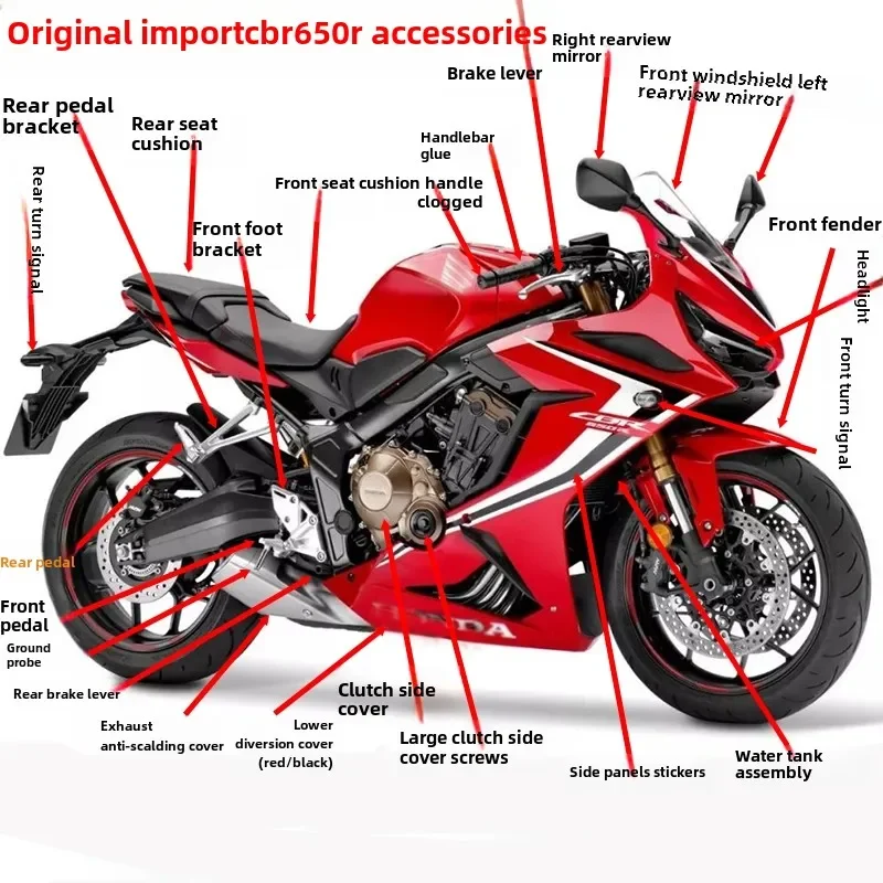 

For Original imported CBR650R/F CB650R original whole car accessories rearview mirror bicycle handle turn signal side cover
