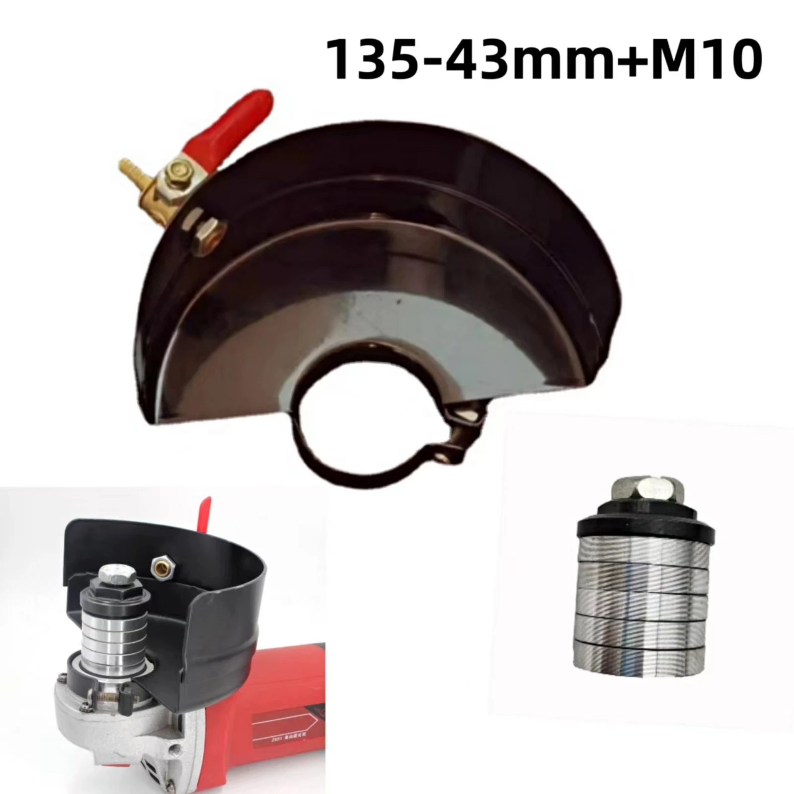 

Angle Grinder to Grooving Machine Protective Cover with Adapter M10 M14 Water Cutting Machine Base Safety Cover Dust Collecting