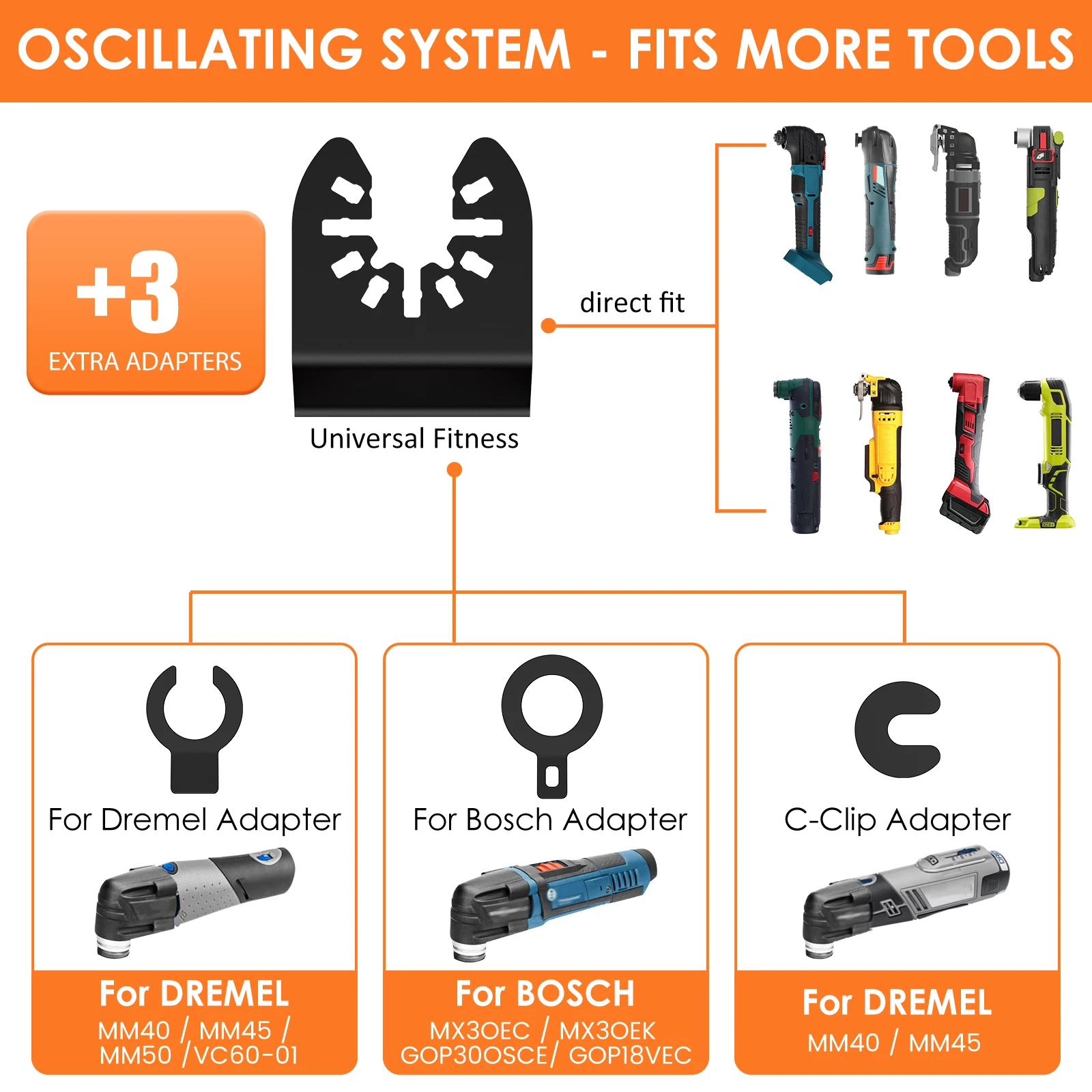 10/8Pcs Japanese Oscillating Saw Blades HCS Multitool Blade for Cutting Wood Metal Plastic Sharp Wear Resistant Cutter Blade
