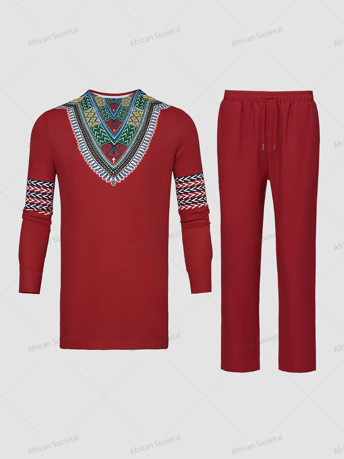 Costume Africain Dashiki de Haute Qualité pour Homme, Ensemble Polyvalent de 2 Pièces avec Tissu Respirant