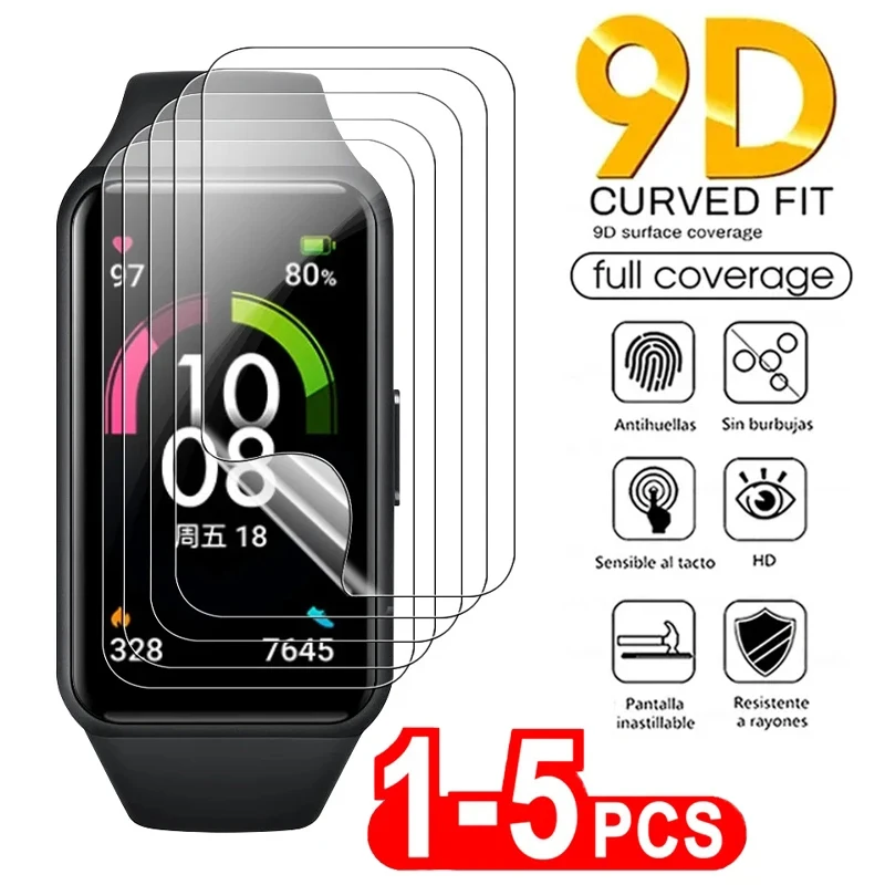 1/3/5PCS Hydrogel Film For Huawei Band 8 7 6 Pro Screen Protector Soft Protective Film For Huawei Honor Band 7 6 5 4 3 Not Glass