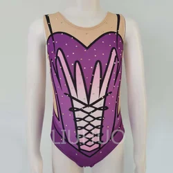 Gymnastics Leotards for Little Girls One-piece Colorful Purple Dancing Athletic Leotards BD1607