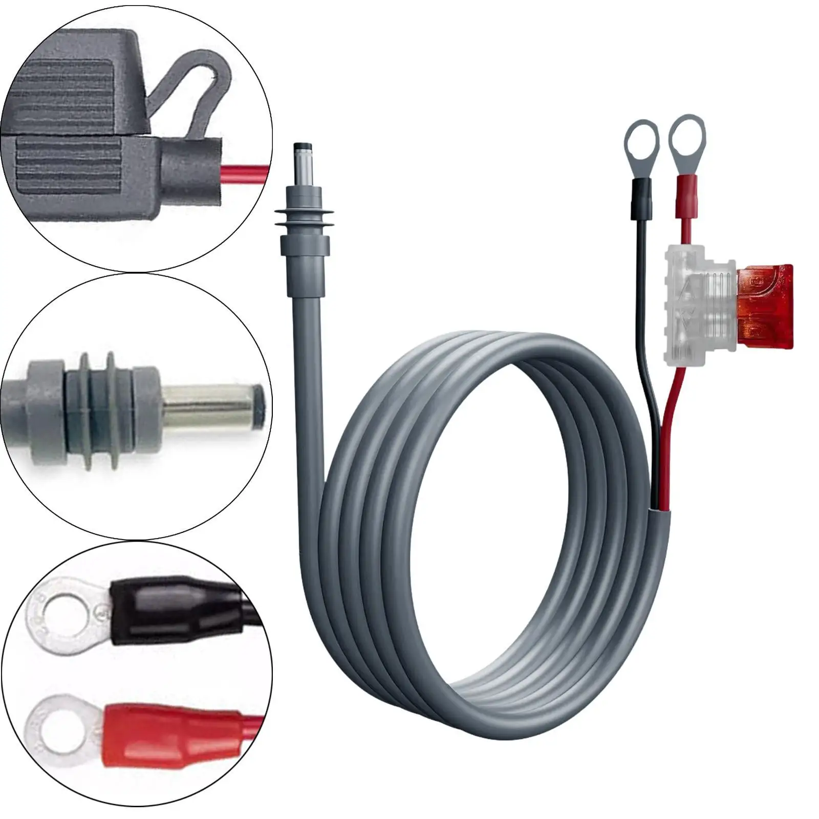 18AWG DC Power Cable 30A Fuse Holder Extension Cable for Boat Tractor Car