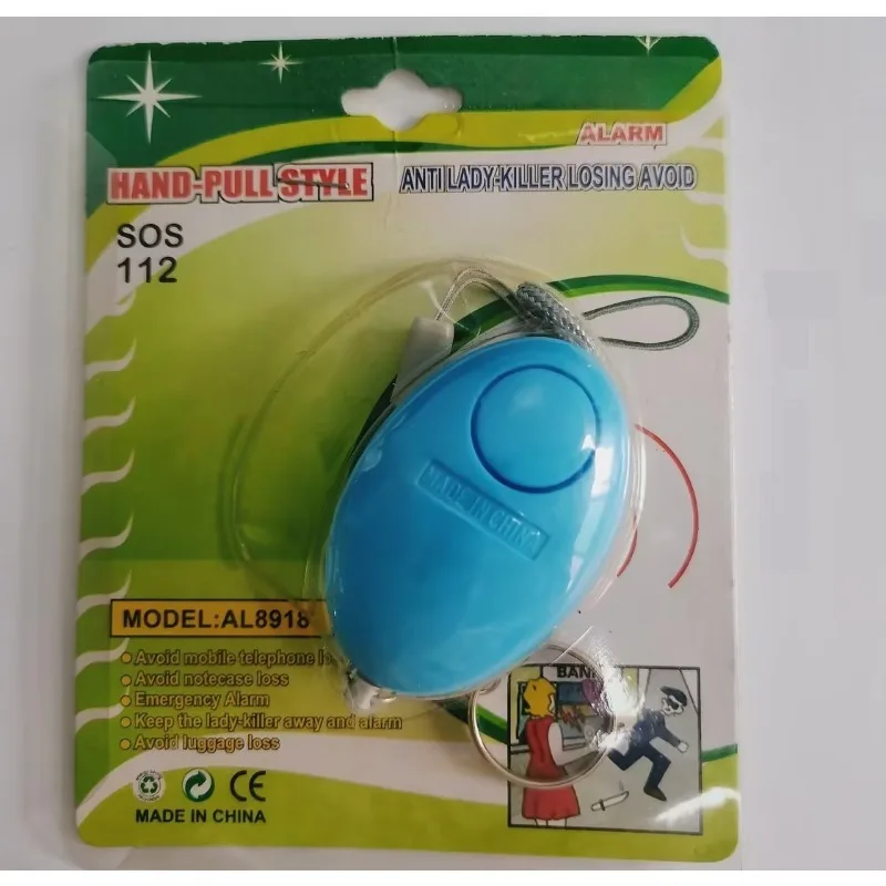 For Girl Women Security Protect Alert Cheap Safety Scream Loud Keychain Emergency Alarm Self Defense Alarm 120dB Egg Shape