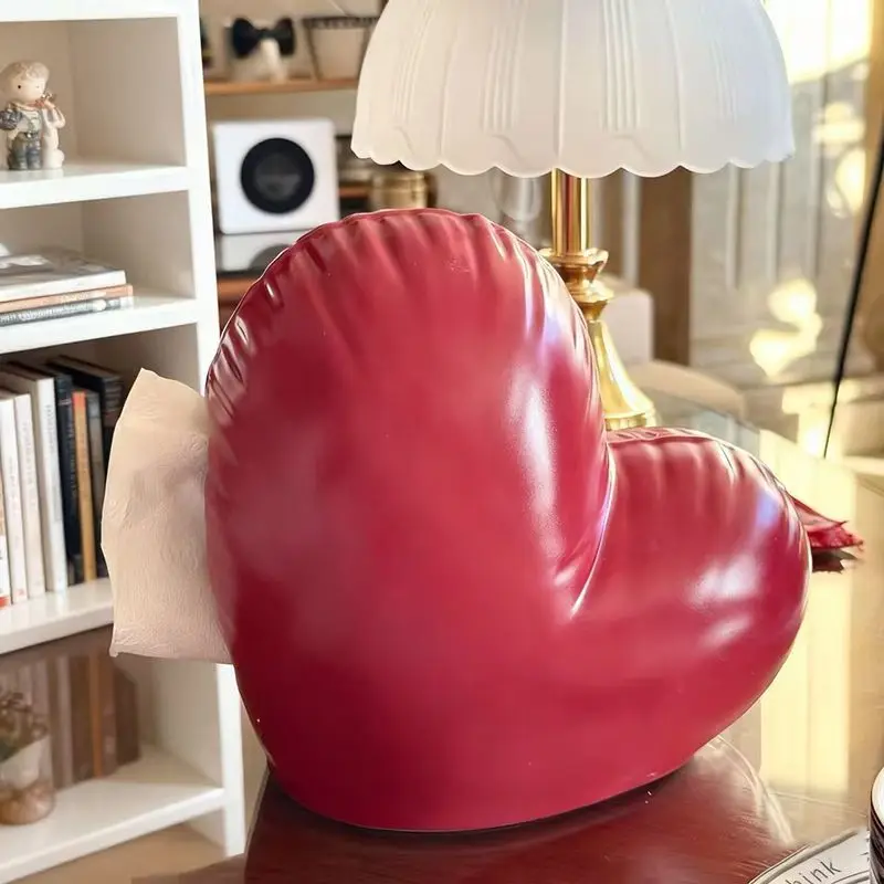 Simple Modern Tissue Box Luxury Creative Loving Heart Modelling Living Room Desktop Tissue Storage Boxes Nordic Home Decoration
