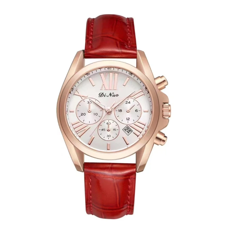 Reloj de pulsera de cuero Vintage para mujer, reloj de pulsera clásico antiguo de alta calidad, reloj de cuarzo de lujo para mujer, estilo Neutral