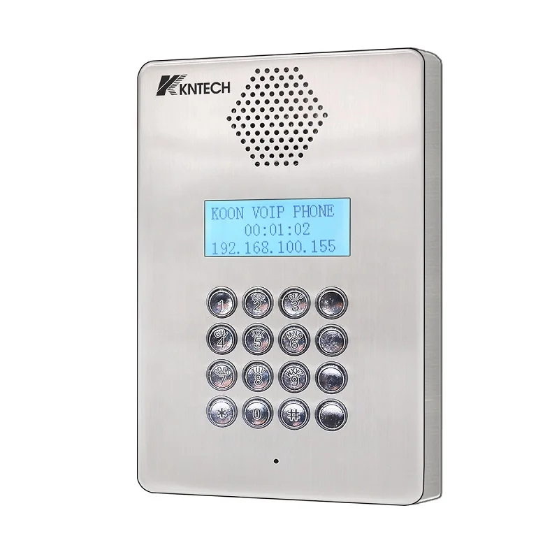 Factory Price Stainless Steel Emergency Phone Wall Mounted Intercom SIP Intercom with Keypad KNZD-03LCD