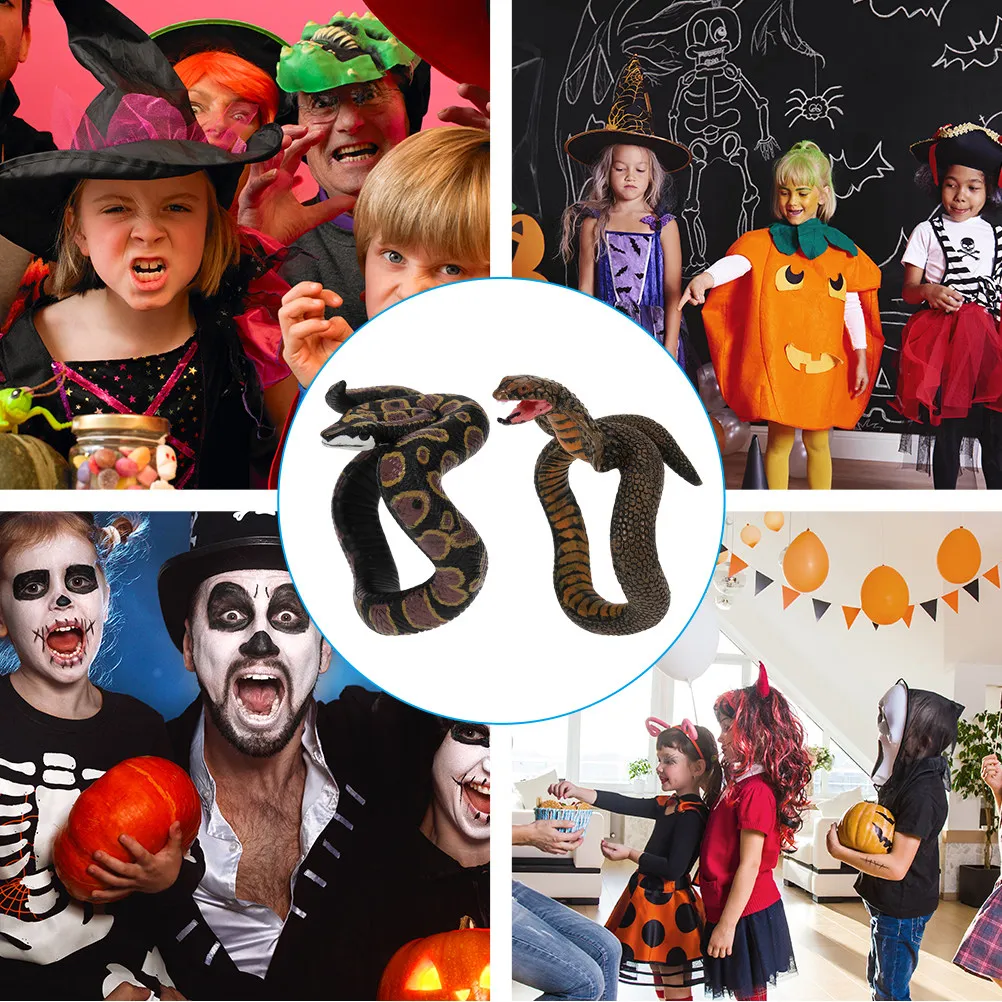 

2 шт. обучающие игрушки-имитации змей, жуткие цепочки на руку, реквизит для игр на Хэллоуин, аксессуары для изучения животных для детей