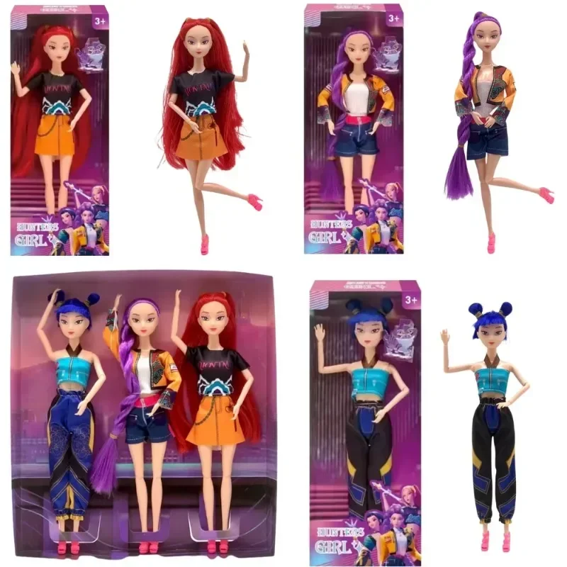 케이팝 데몬 헌터즈 액션 피규어 장난감 미라 조이 루미 롱 소드 미라 조이 부메랑 코스튬 액세서리 팬들을 위한 크리스마스 선물