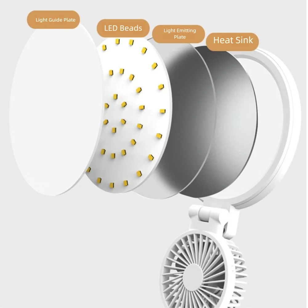 

3 Colors LED Table Lamp Touch Dimming Eye Protection Penholder Desk Lamp with Fan&Time Date Energy-Efficient