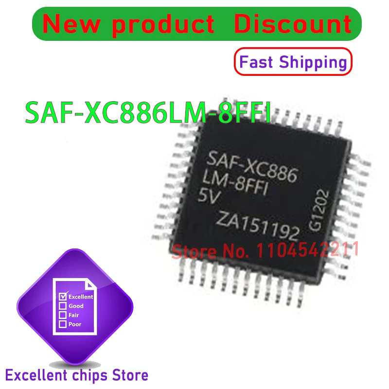 1PCS ~ 10 STKS/PARTIJ SAF-XC886LM-8FFI QFP48 IC NIEUWE ORIGINELE CHIP SAF-XC886