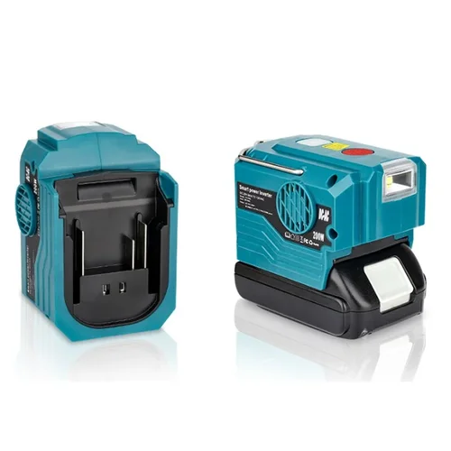 Imagen 2 del producto Para Makita/Bosch/Dewalt/Milwaukee 18V batería inversor portátil al aire libre 200W AC 120-220V adaptador de corriente de onda sinusoidal modificada