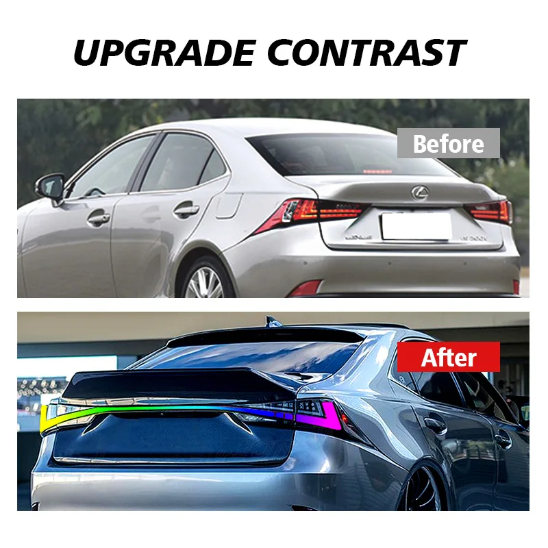 Zhengwo Wholesaler RGB LED Replace Tail Lights For Lexus IS250 IS350 IS300 2013-2021 With Fog Light Custom Back Lamp