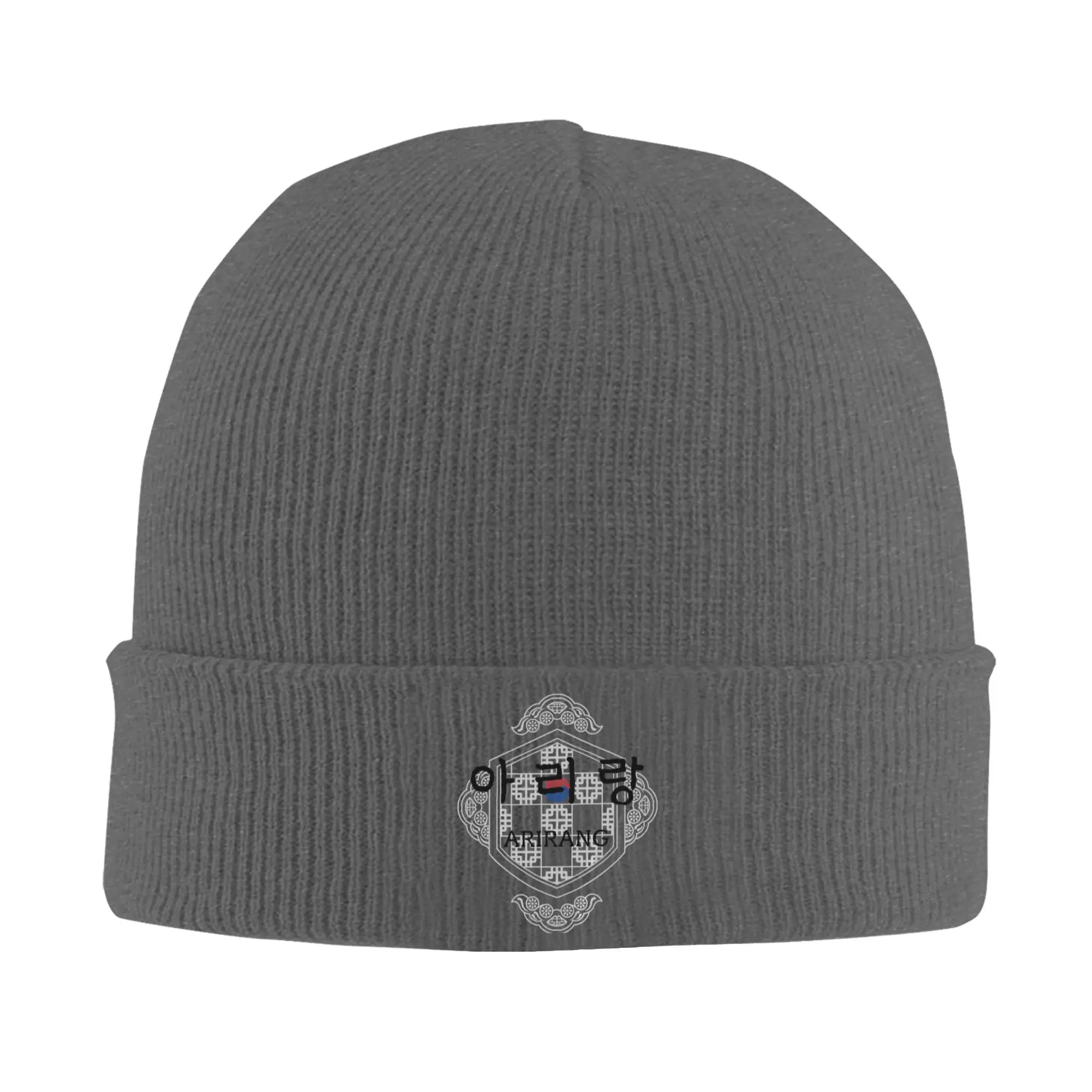 Folk Song Korean-Arirang Art Knitted Hat Beanie Autumn Winter Hats Acrylic New Arrival Hangul Heritage Caps for Men Women  Gifts