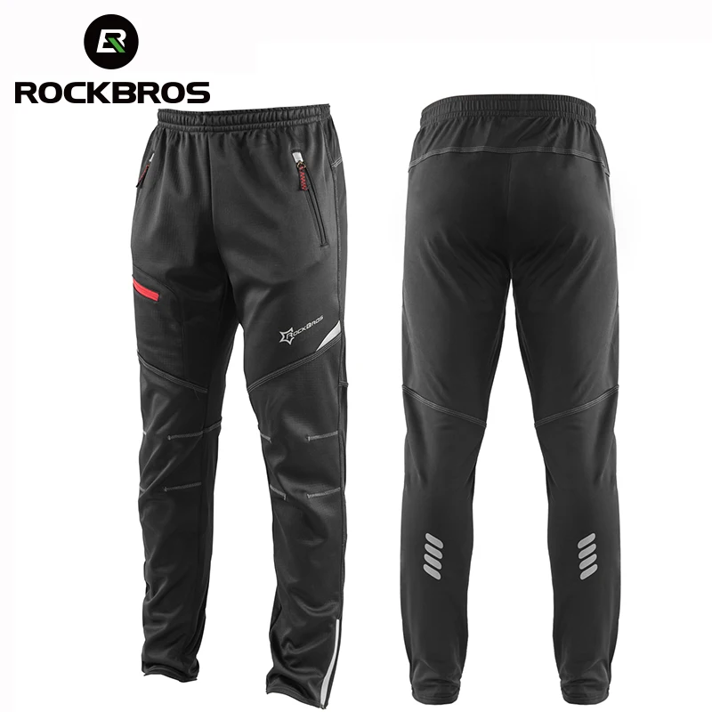 ROCKBROS Thermal Warm Cycling Pants Windproof Waterproof Winter Autumn Keep Warm Bike Long Trousers Sport MTB Road Bicycle Pants