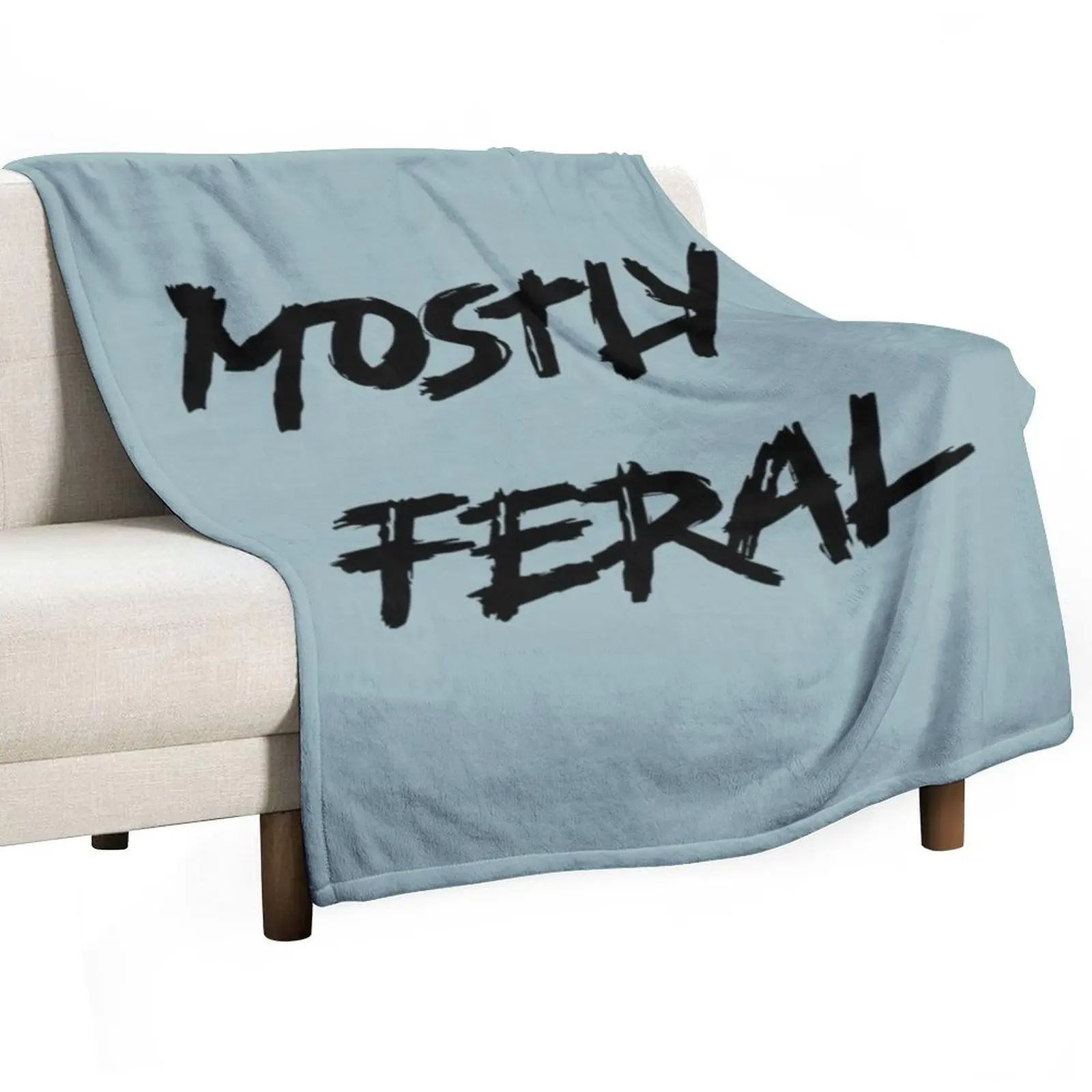 

I Am Feral - I am Feral Funny Bumper Design - Mostly Feral Design - Gift Design(1) Throw Blanket Soft Beds Blankets