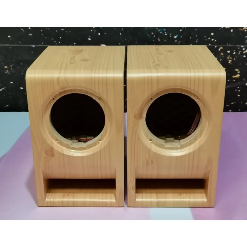 Wooden Speakers, Computer Desktop Empty Box, Bookshelf, A Pair of Stereos