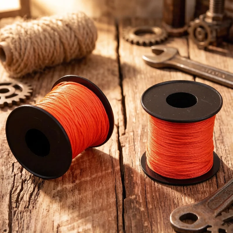 

Red Construction Mason Marking Line, 50M Long Roll Craft Wire, Portable Outdoor Rope for Hiking, Camping, Household Clothesline
