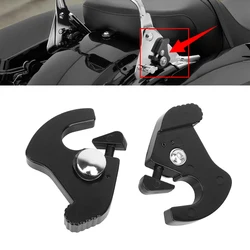 Black Motorcycle Backrest Detachable Rotary Sissy Bar Luggage Racks Latch Latches Clips Kit For Harley Electra Road Street Glide
