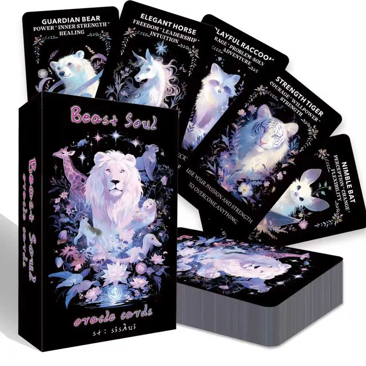 

Spirit Animal Oracle Cards, Oracle Cards for Beginners, Animal Oracle Cards for Intuitive Guidance and Spiritual Connection, Sum