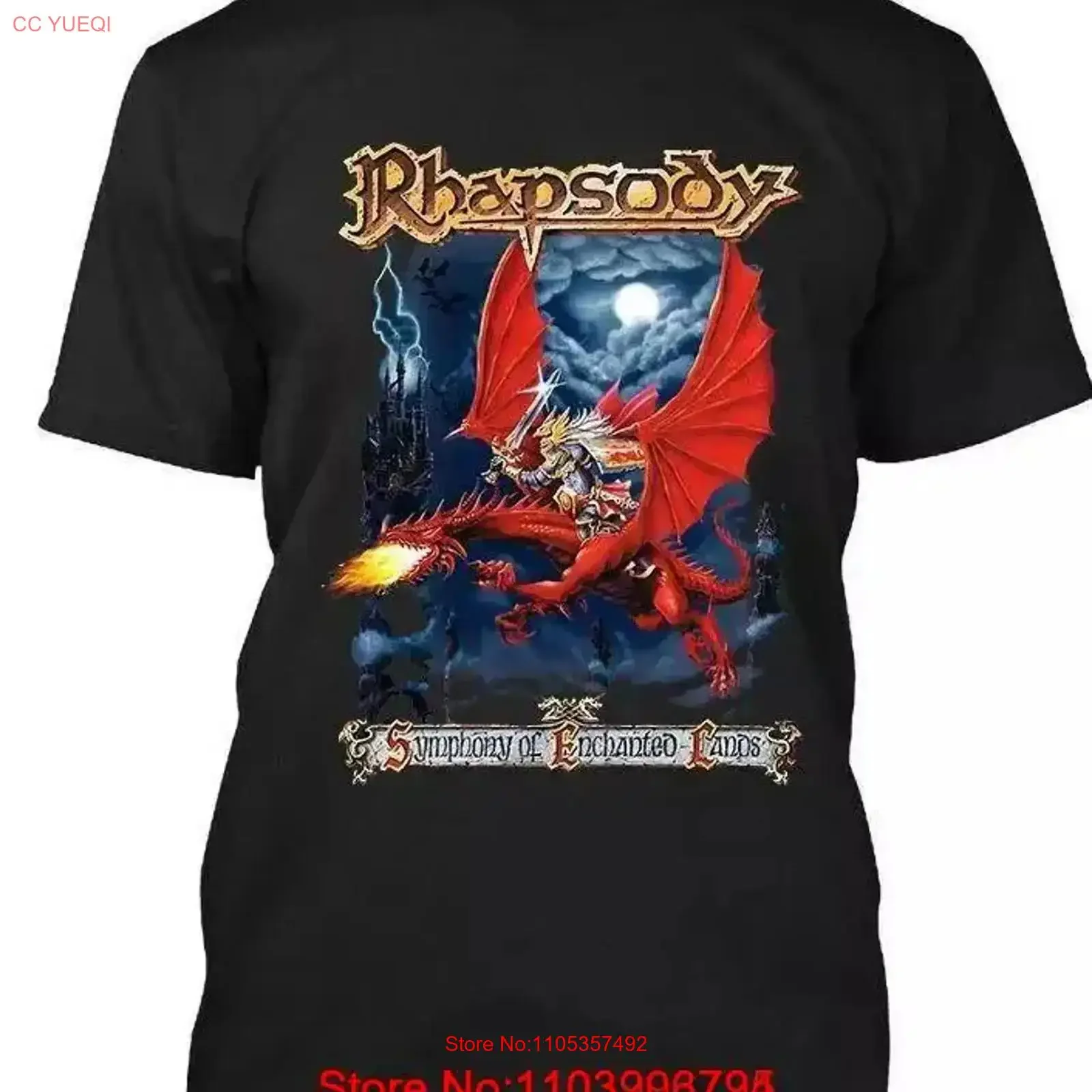 NOUVEAU T-shirt Rhapsody of Fire Symphony Enchanted Lands Italy Power Music S 3XL vintage délavé homme décontracté doux vêtements de créateur