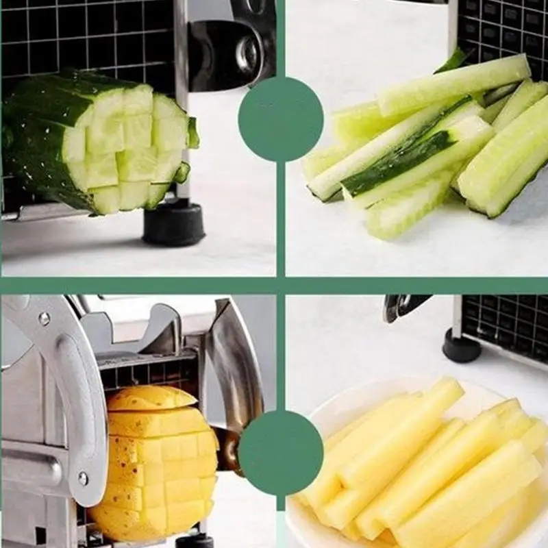 Stainless Steel French Fry Cutter Durable Cutter With Replacement Blade Multiuse Grater For Potato Onions Carrots Veggies Fruits