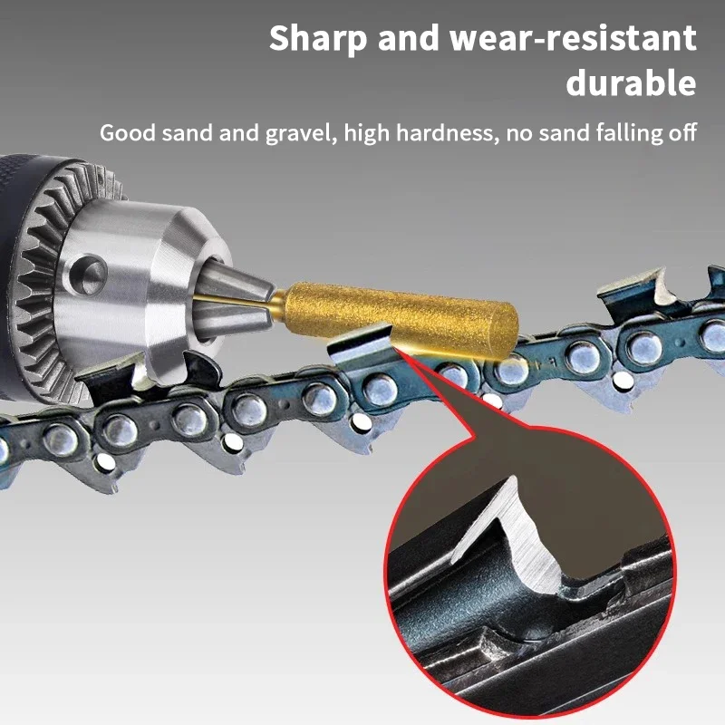 8 ชิ้น Chainsaw Bits ไทเทเนียมชุบเพชร Sharpener ความแข็งสูงเลื่อยไฟฟ้าแฟ้ม 4/4. 8/5.5 มิลลิเมตร Chainsaw Sharpener หิน