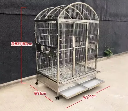 Stainless Steel Bird Parrot Cages SUS304 Steel Mesh Wire Parrot Cages