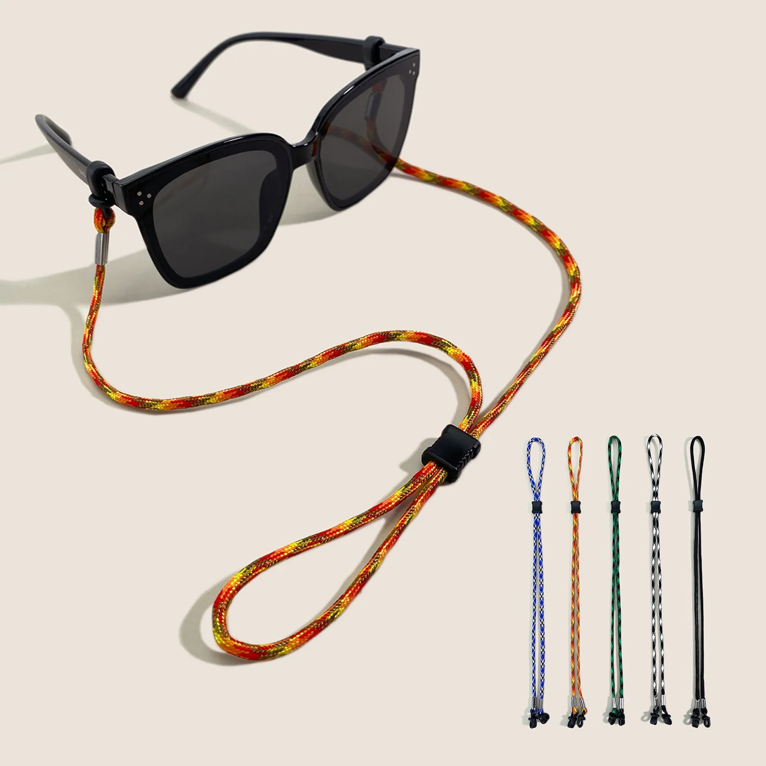 Bergsteigen Sieben-kern Regenschirm Seil Multi-farbe Anti-slip Hängenden Hals Gläser Seil Schnalle Einstellbare Sport Sonnenbrille seil