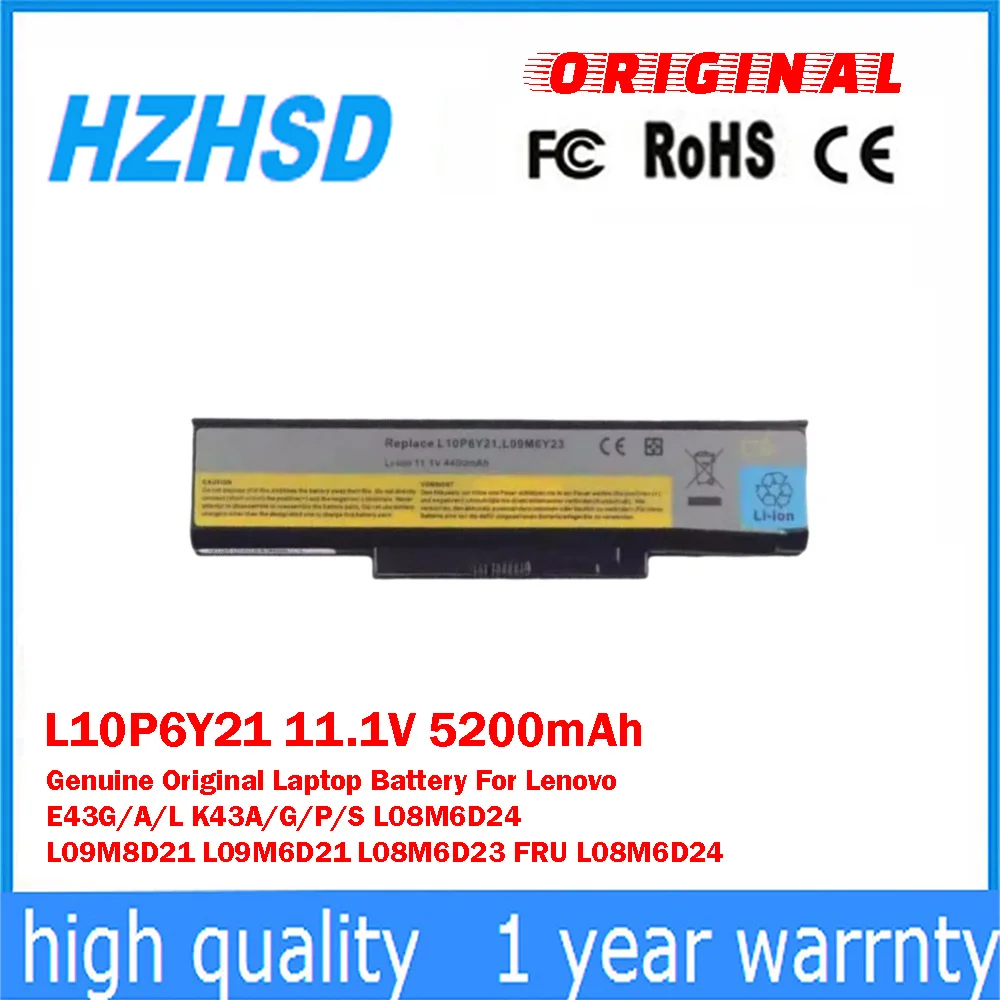 

L10P6Y21 11.1V 5200mAh Genuine Original Laptop Battery For Lenovo E43G/A/L K43A/G/P L08M6D24 L09M8D21 L09M6D21 L08M6D23 L08M6D24