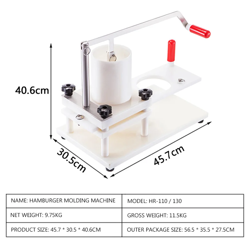 Версия 2025: пластиковая машина для формования гамбургеров, машина для прессования мяса говядины, ручная машина для прессования мяса и говядины из полиэтилена, гамбургеров