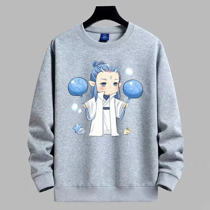 سترة برقبة دائرية على طراز الوالدين والطفل مع نمط شبابي على شكل تنين كرتوني على الطراز القديم، سترة عصرية ومتعددة الاستخدامات #5