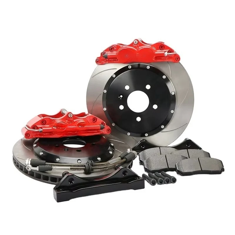 Upgrade 9200 4-Pot Big Brake Kit 330*28mm Slotted Pattern Disc Rotor Modified  Octavia