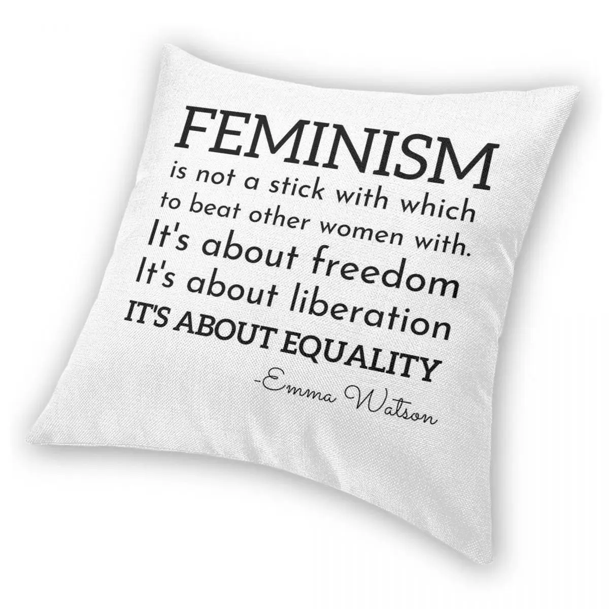 النسوية بواسطة إيما واتسون ساحة المخدة البوليستر الكتان المخملية المطبوعة وسادة رمية مزخرفة غطاء وسادة غرفة 45x45 #4