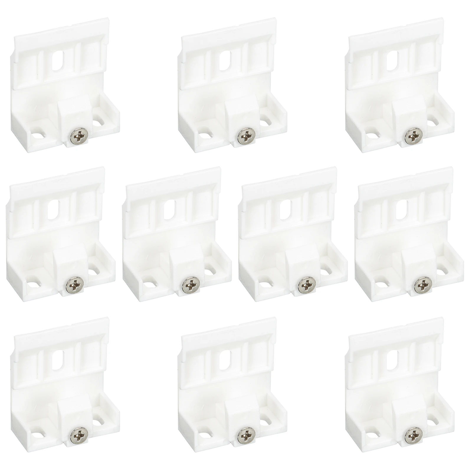 

10Pcs Curtain Bracket Plastic and Metal Venetian Blind Holdback Clips Strong Clamp Curtain Clips for Window Drapery Organizers