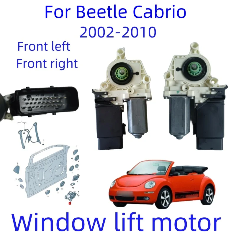 1Y1959801C For VW Beetle Cabrio Window Motor Front Left and Right Door 1Y1959802D 1Y0959802D 1Y0959801C 1C2959802D New Parts