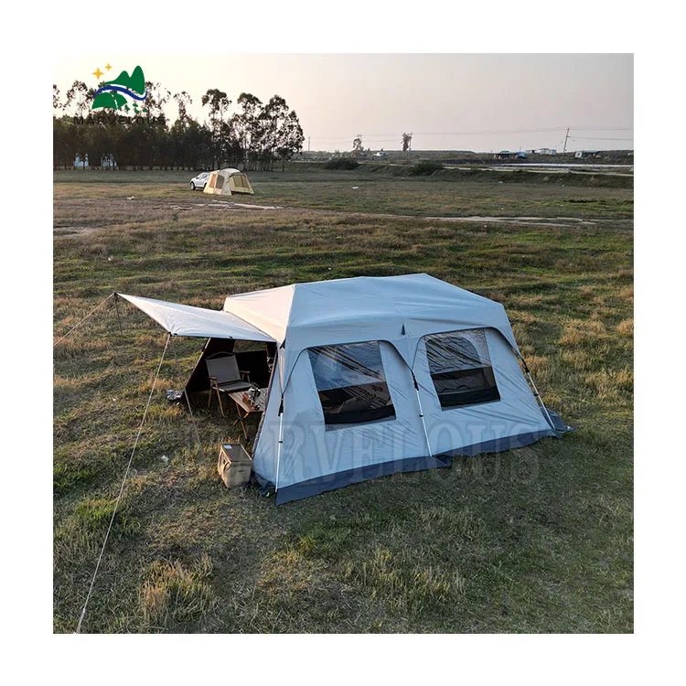 

Extra Big Space 12-Person Waterproof Portable Family Outdoor Camping Tent with 2 Bedrooms 1 Living Room