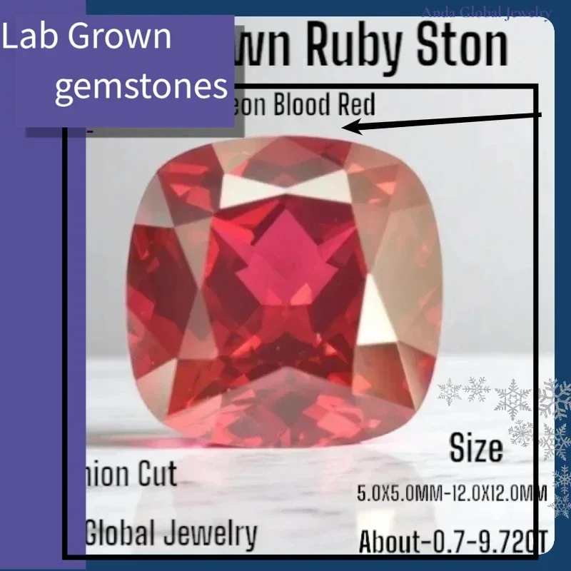 

L-Lab выращенные рубиновые свободные драгоценные камни голубь кроваво-красные бусины-подвески для ювелирных изделий своими руками, сертификат на выбор, повседневная одежда