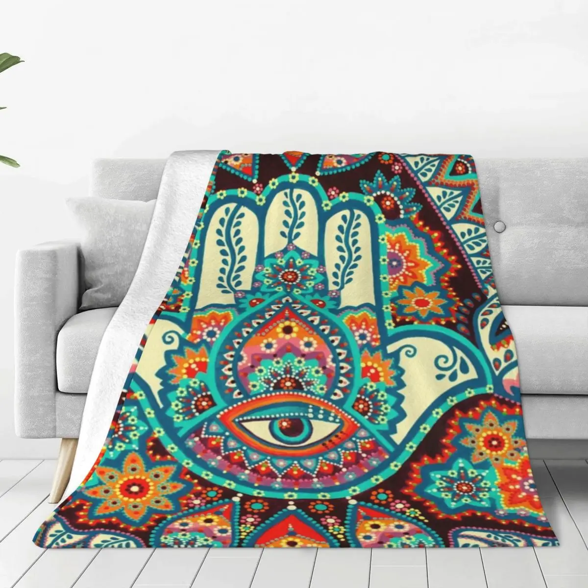 

Super Soft Blanket Airplane Travel Mandala Floral Lightweight Throw Blanket Mystery Flannel Bedspread Bedroom Sofa Bed Cover