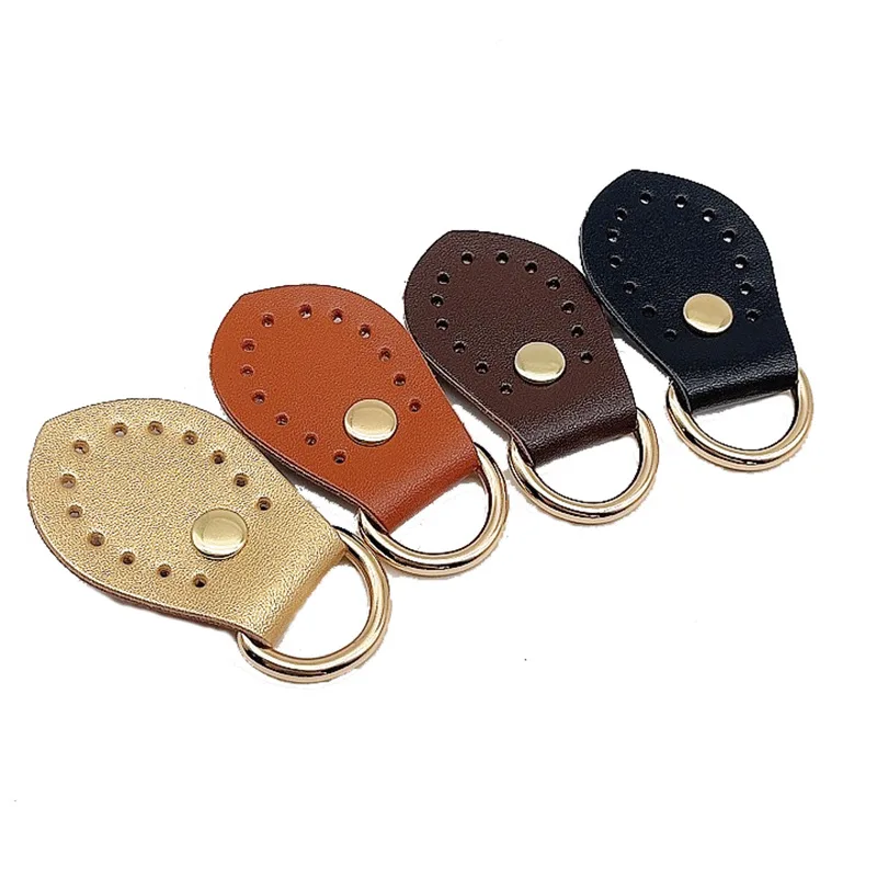 Handmade bag accessories hard leather buckle bag accessories diy luggage D buckle two-layer vegetable tanned leather buckle