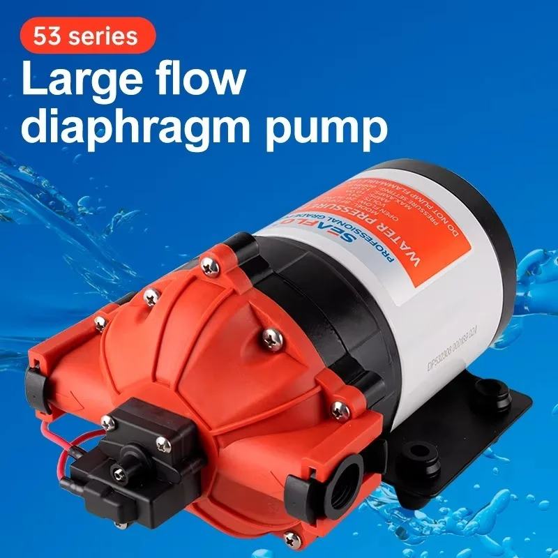 

SEAFLO 53 Series 12V Marine Diaphragm Pump Self Priming Pump Spray Water Pump Large Flow