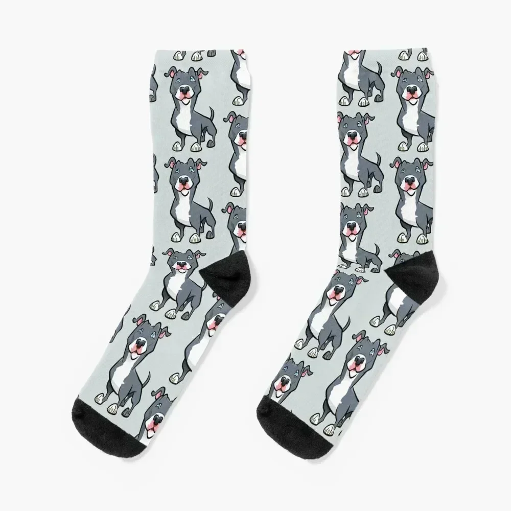 

Blue Pit Bull Socks christmas gift gym retro man Socks Man Women's