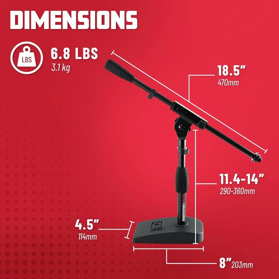 Gator Frameworks GFWMIC0821 Supporto per grancassa e amplificatore con base compatta
