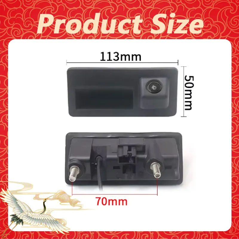 For Volkswagen Golf Passat B7 B6 Tiguan Jetta MK6 Audi A3 A4 A5 Q5 A6 170° AHD 1080P Vehicle Rear View Reverse Camera Auto Parts