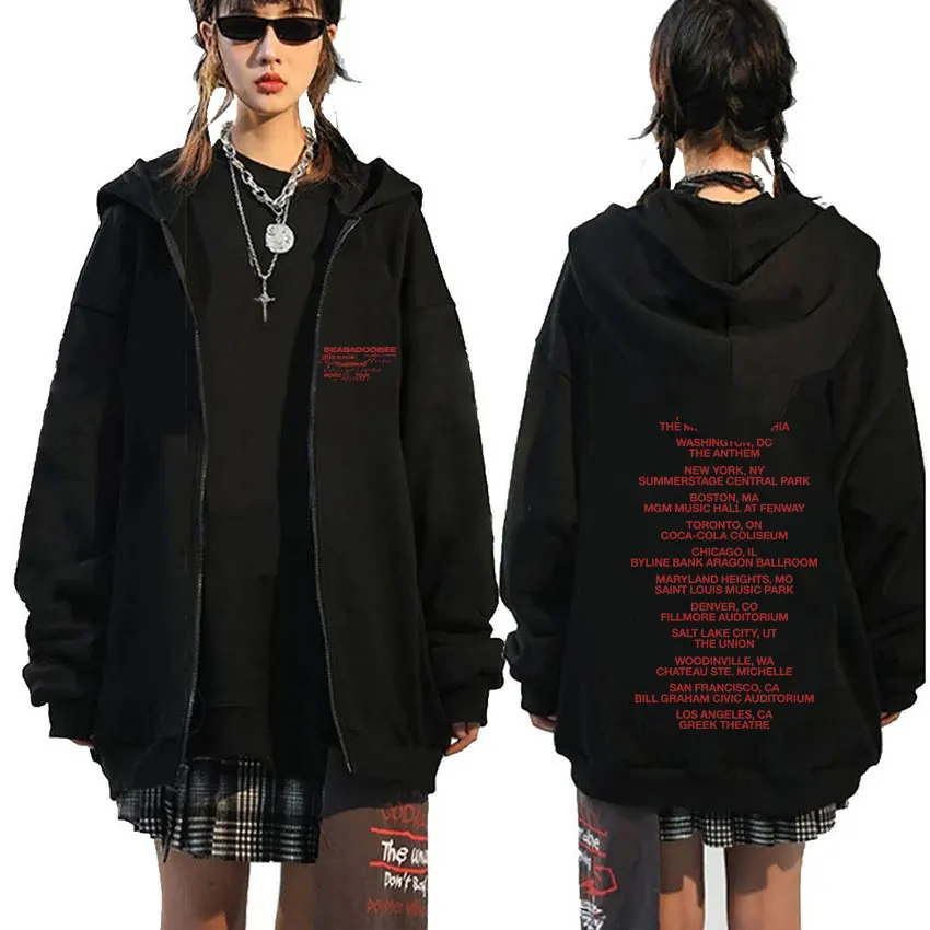 

Beabadoobee This Is How Tomorrow Moves Graphic Zipper Hoodie Men Fashion Zip Up Sweatshirt Unisex Casual Oversized Zip Up Jacket