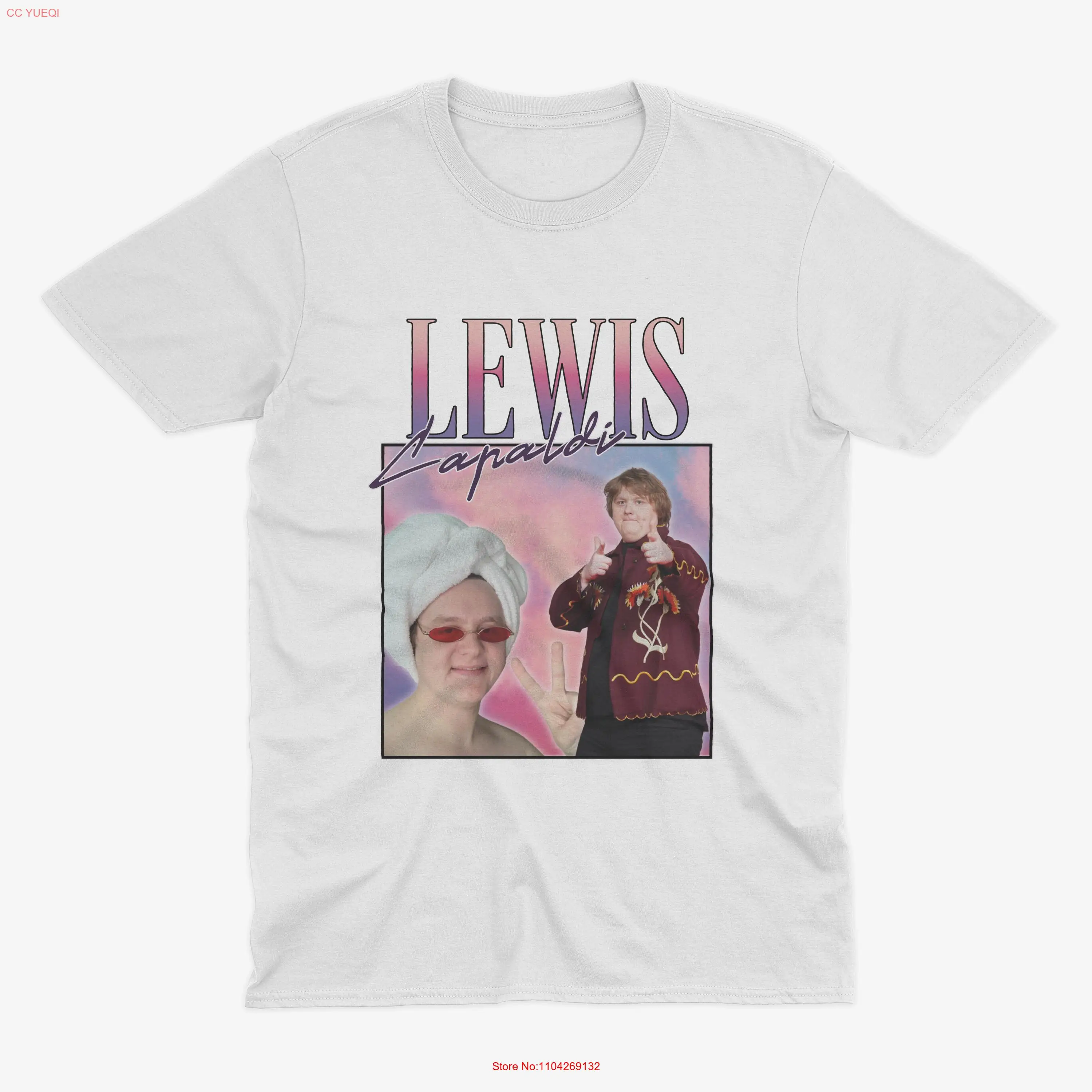 Retro Lewis Capaldi T Shirt Musician  long or short sleeves