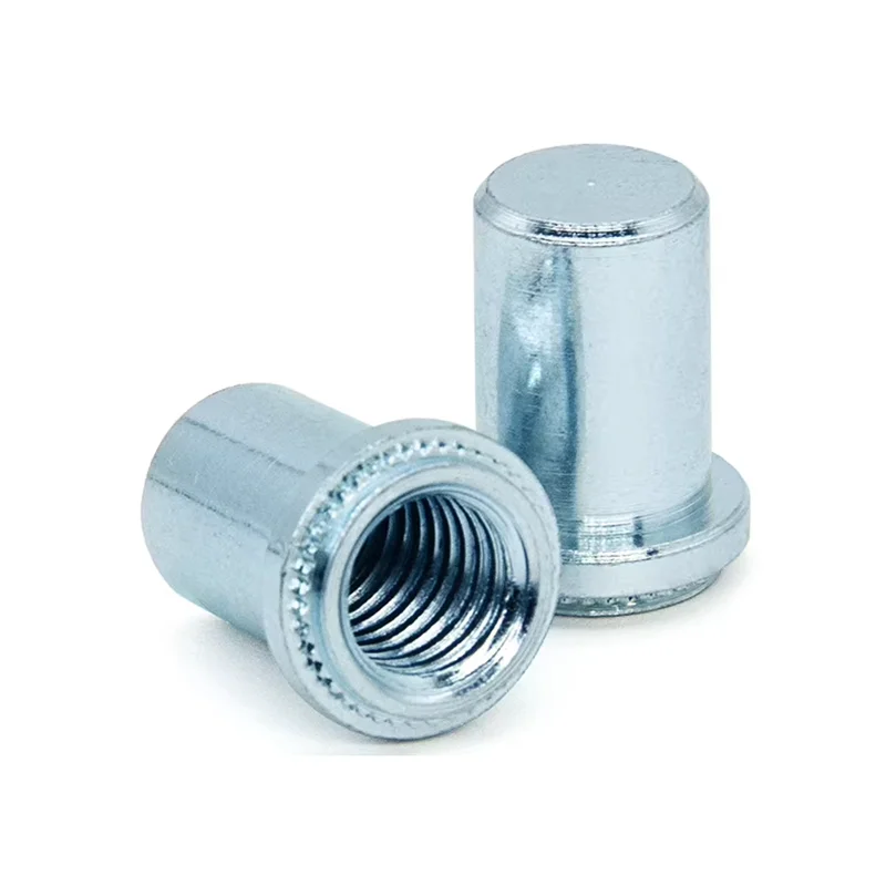 50/100pcs Carbon Steel Blue Zinc Plated Waterproof Standoff Nut B-M3 M4 M5 M6 M8-0/1/2 Sealed Closed Sealing Nut Column